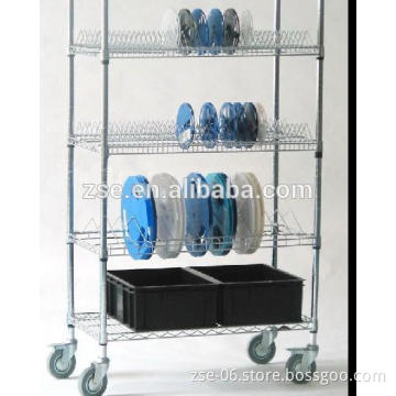 Double sides antistatic trolley SMT Reel Shelving Trolley esd smt reel storage cart